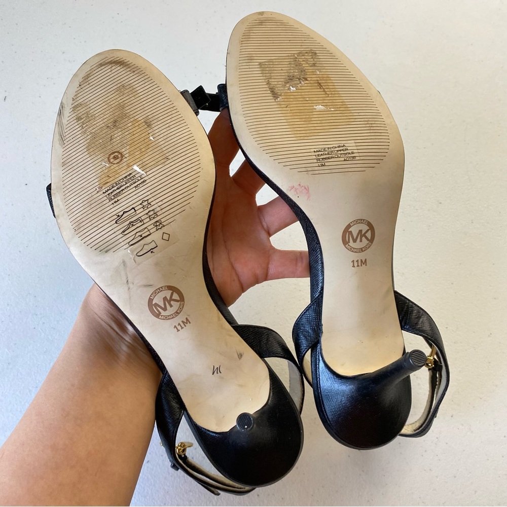 Michael Kors Black and Gold Heels - Picture 5 of 6